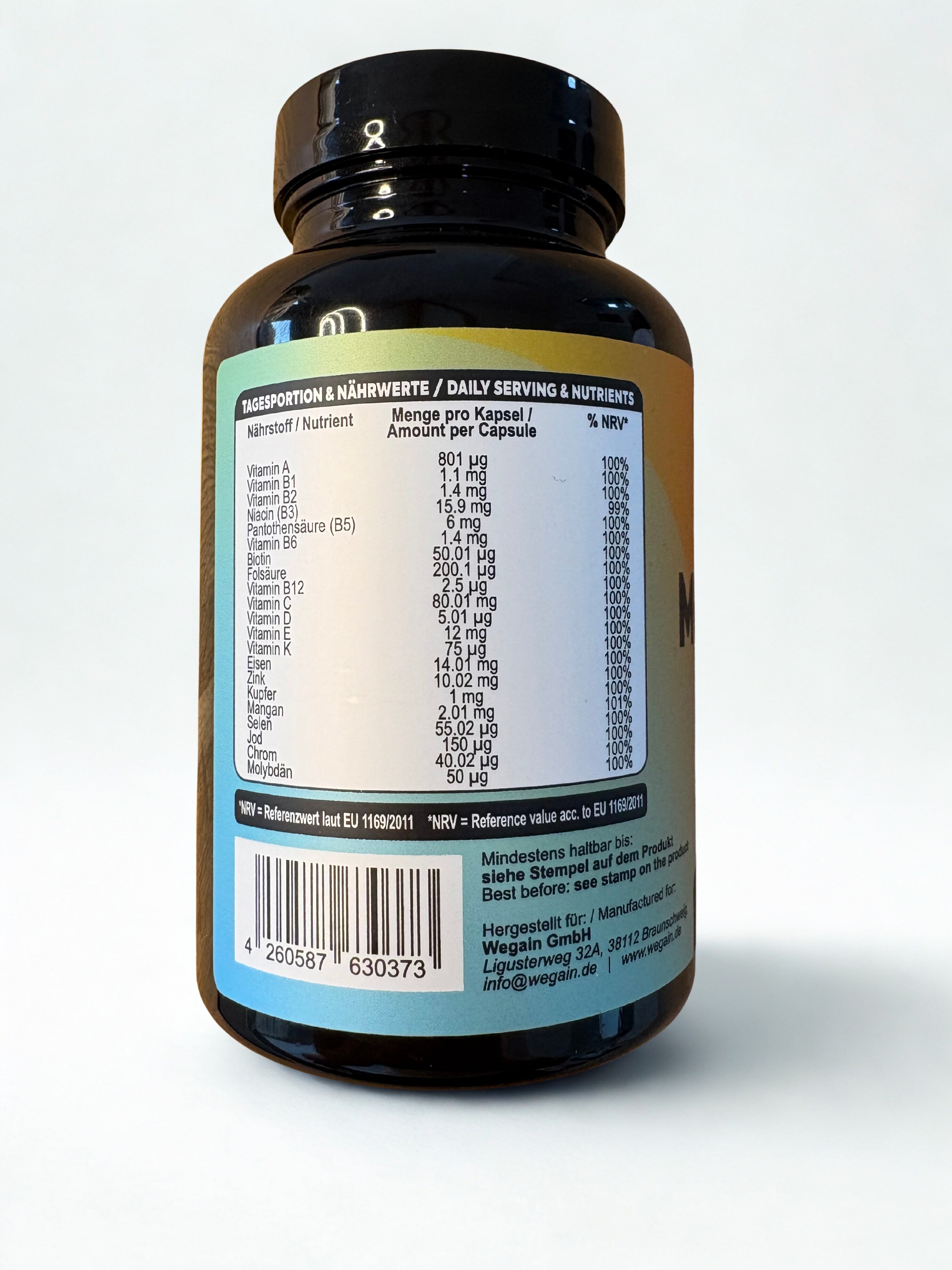 #WEGAIN Multivitamin Nahrungsergänzung 90 Kapseln