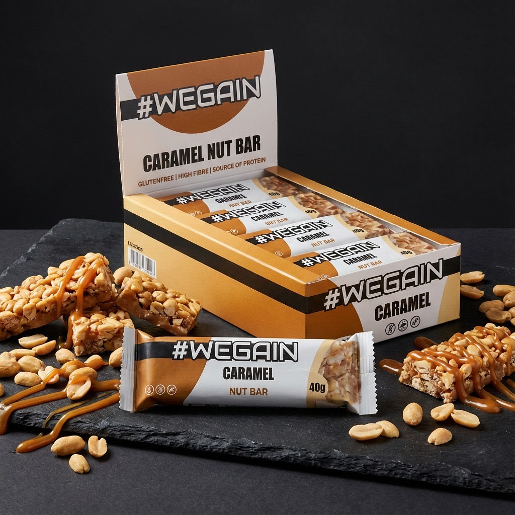 #WEGAIN Caramel Nut Bar 40g - Tray a 12 Riegel