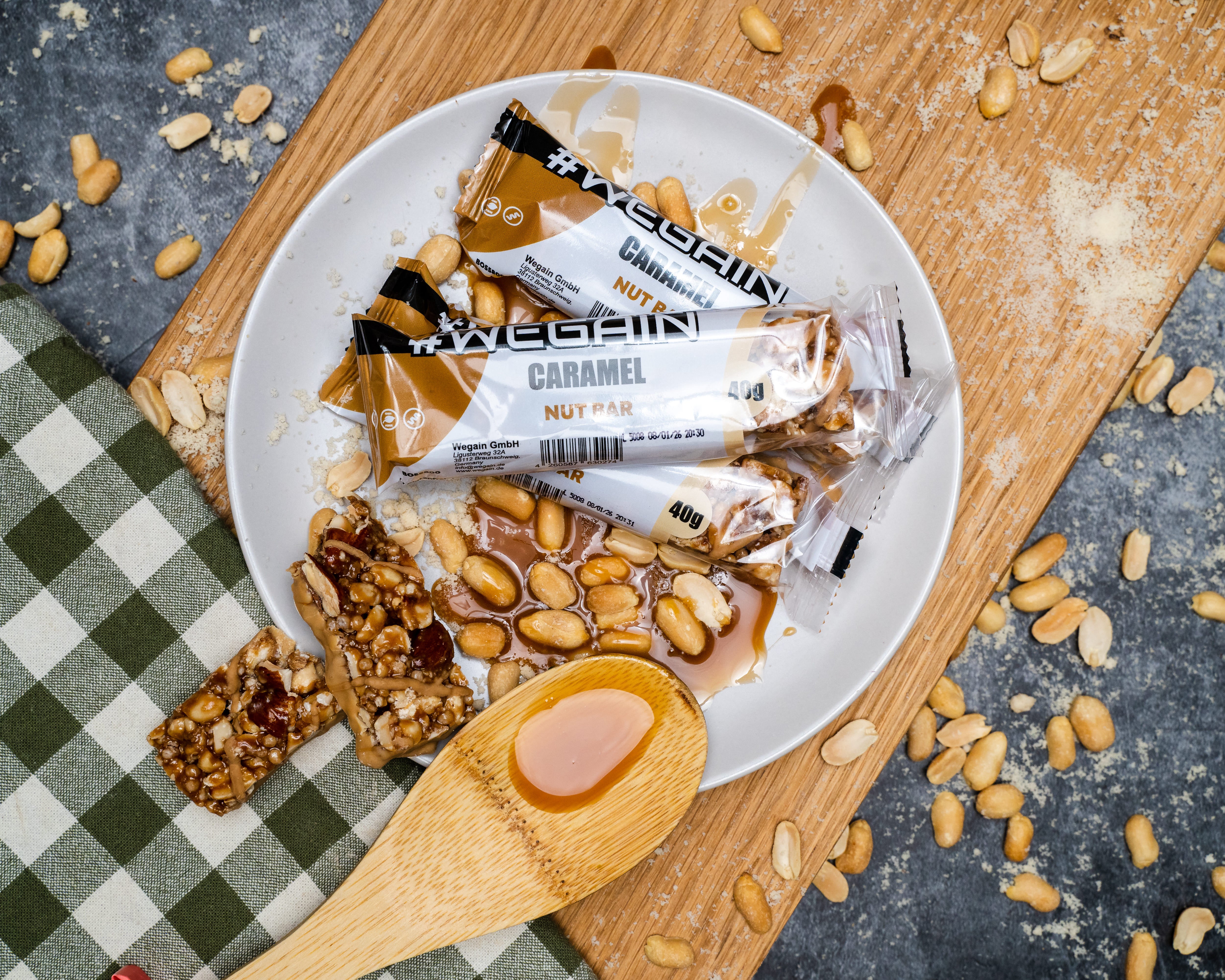 Fitnessriegel mit Erdnüssen und dunkler Schokolade – WEGAIN 40g Protein-Snack