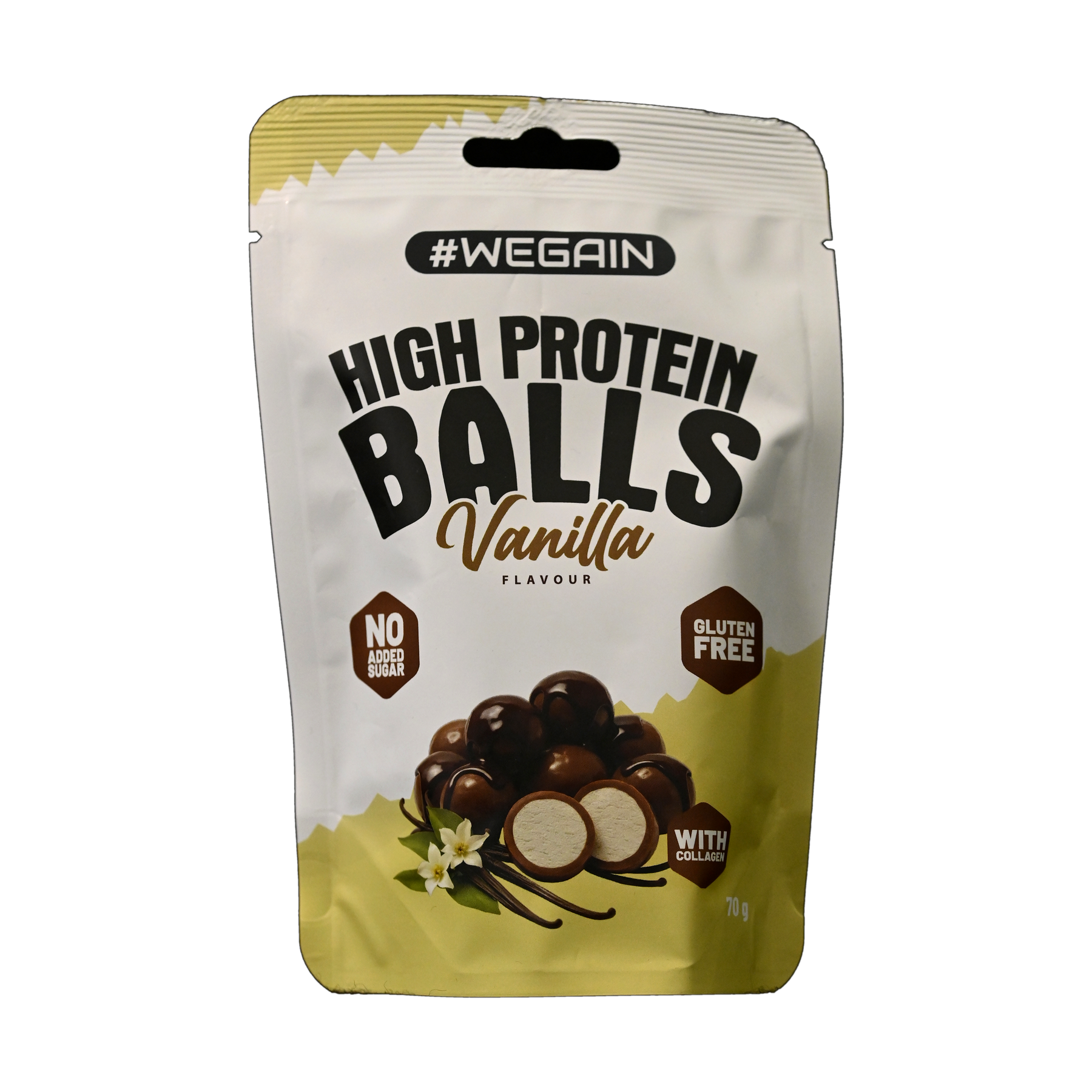 #WEGAIN High Protein Balls Vanilla 70g - Tray a 10 Beutel