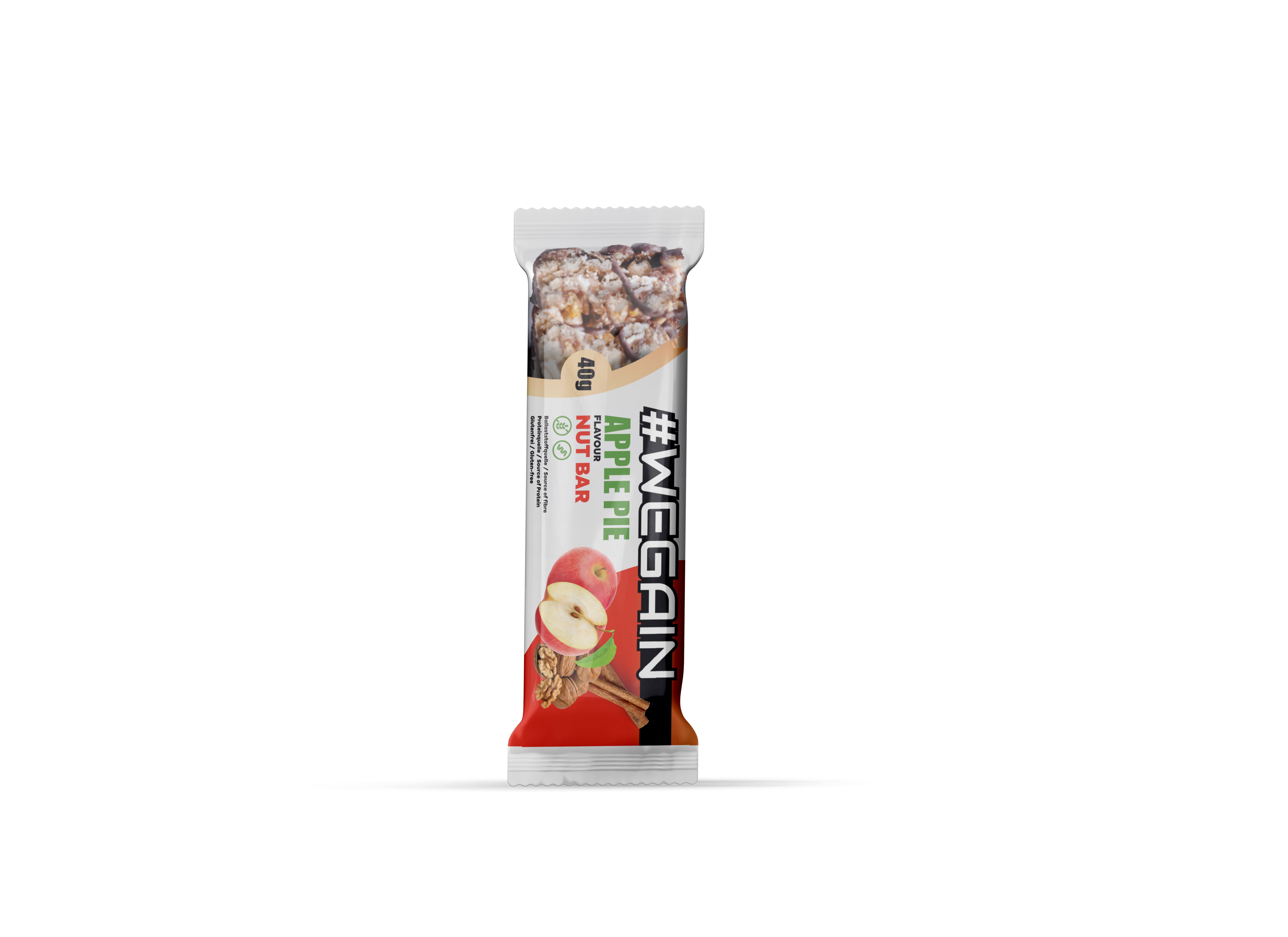 #WEGAIN Apple Pie Nut Bar 40g - Tray a 15 Riegel