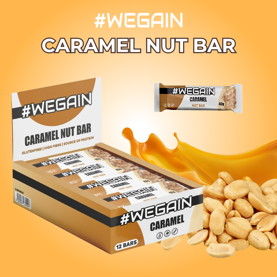 #WEGAIN Caramel Nut Bar 40g - Tray a 12 Riegel