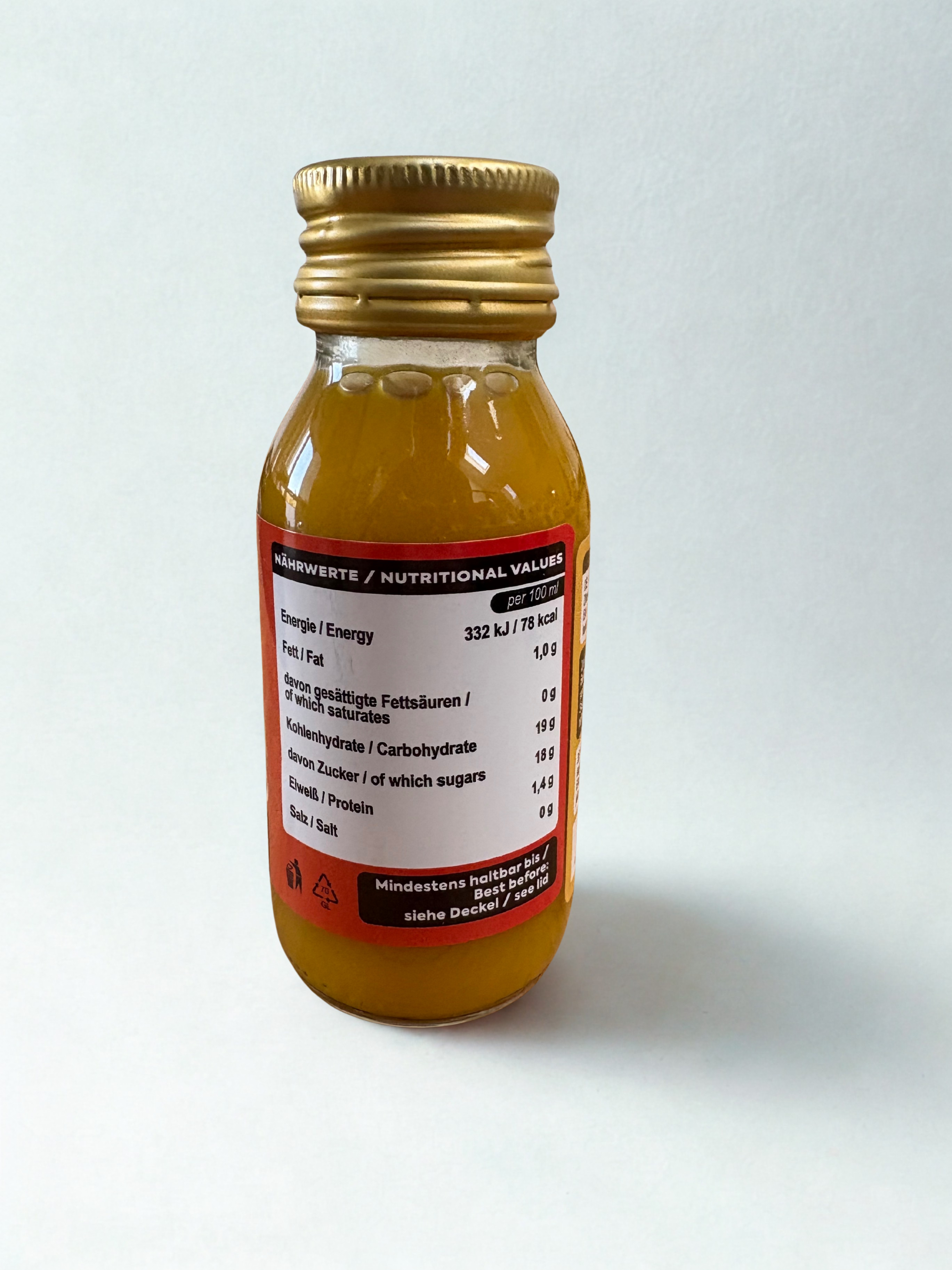 #WEGAIN Ingwer Shot Kurkuma, Sanddorn, Honig und Zitrone 24 er Tray - 100% Natürlich