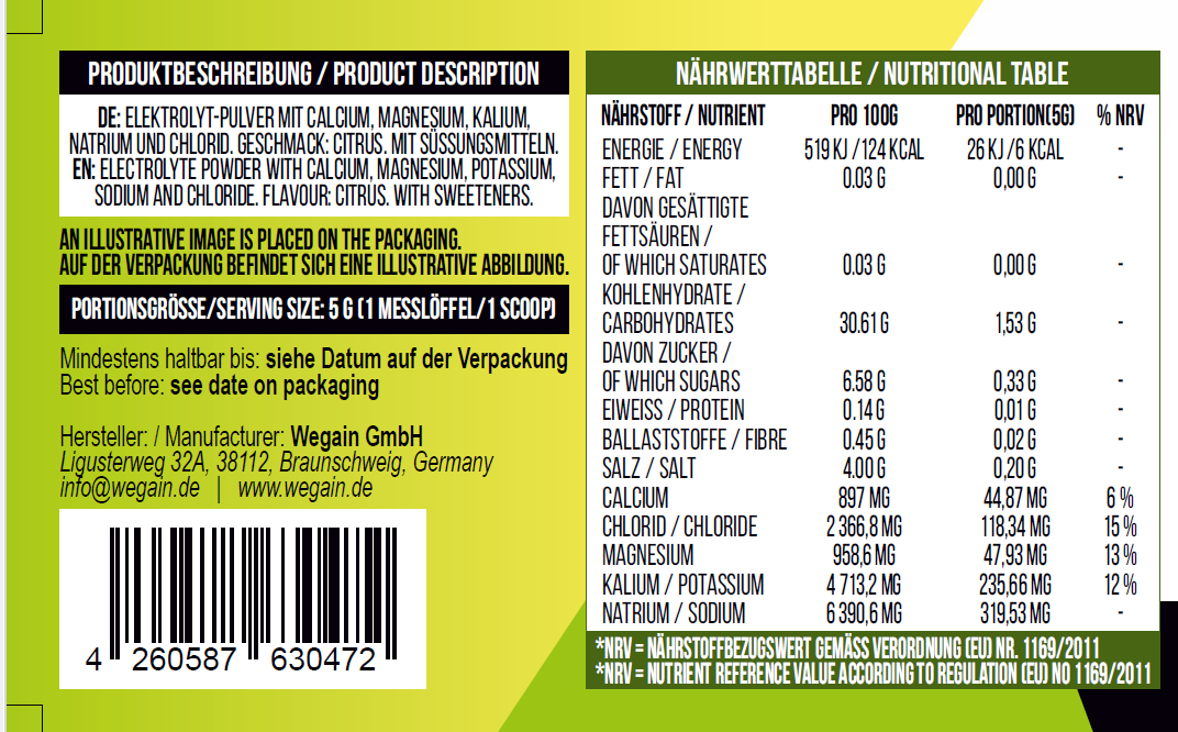#WEGAIN - Elektrolyte Pulver – Citrus